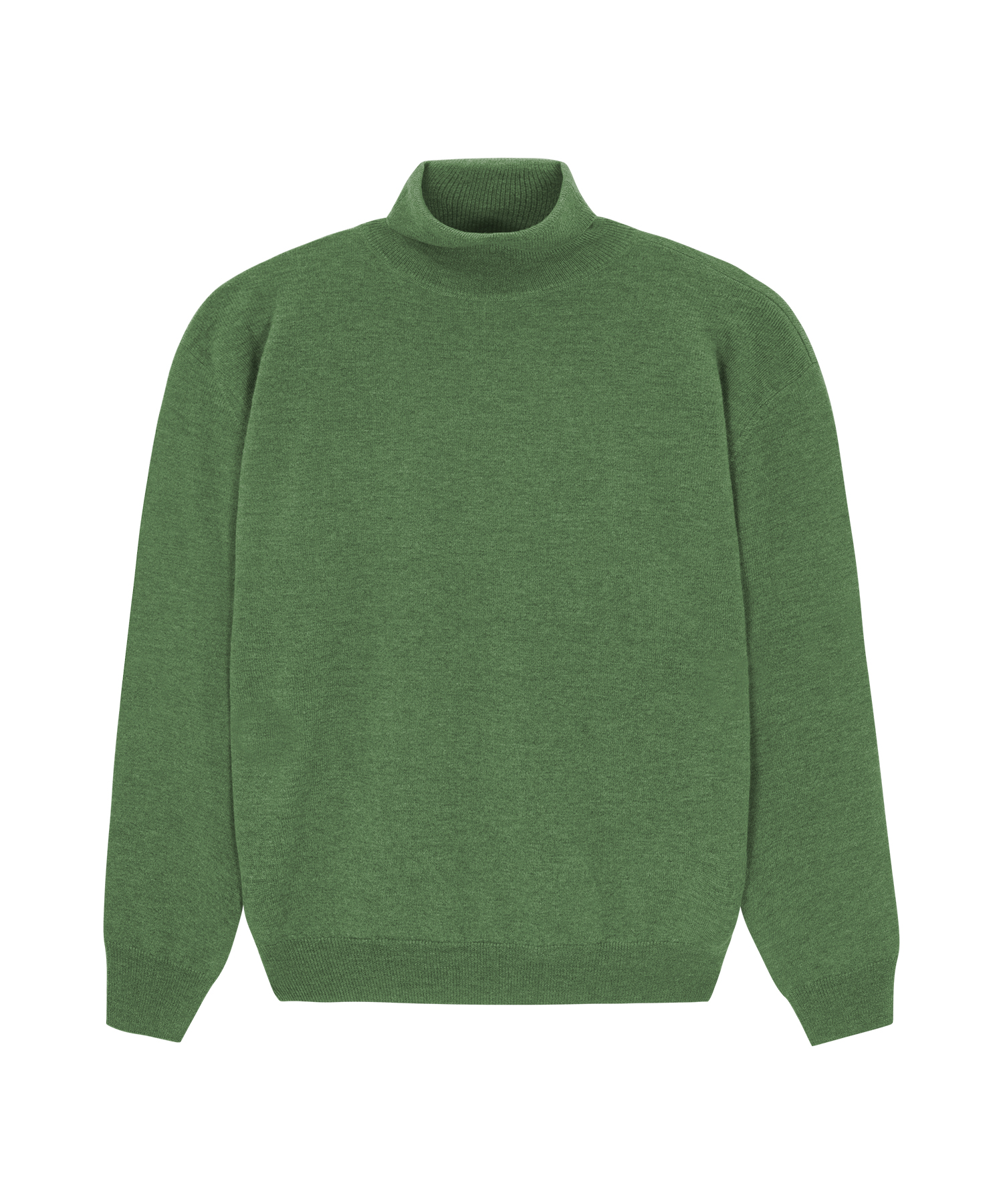 Superfine Merino Wool Turtleneck - Green