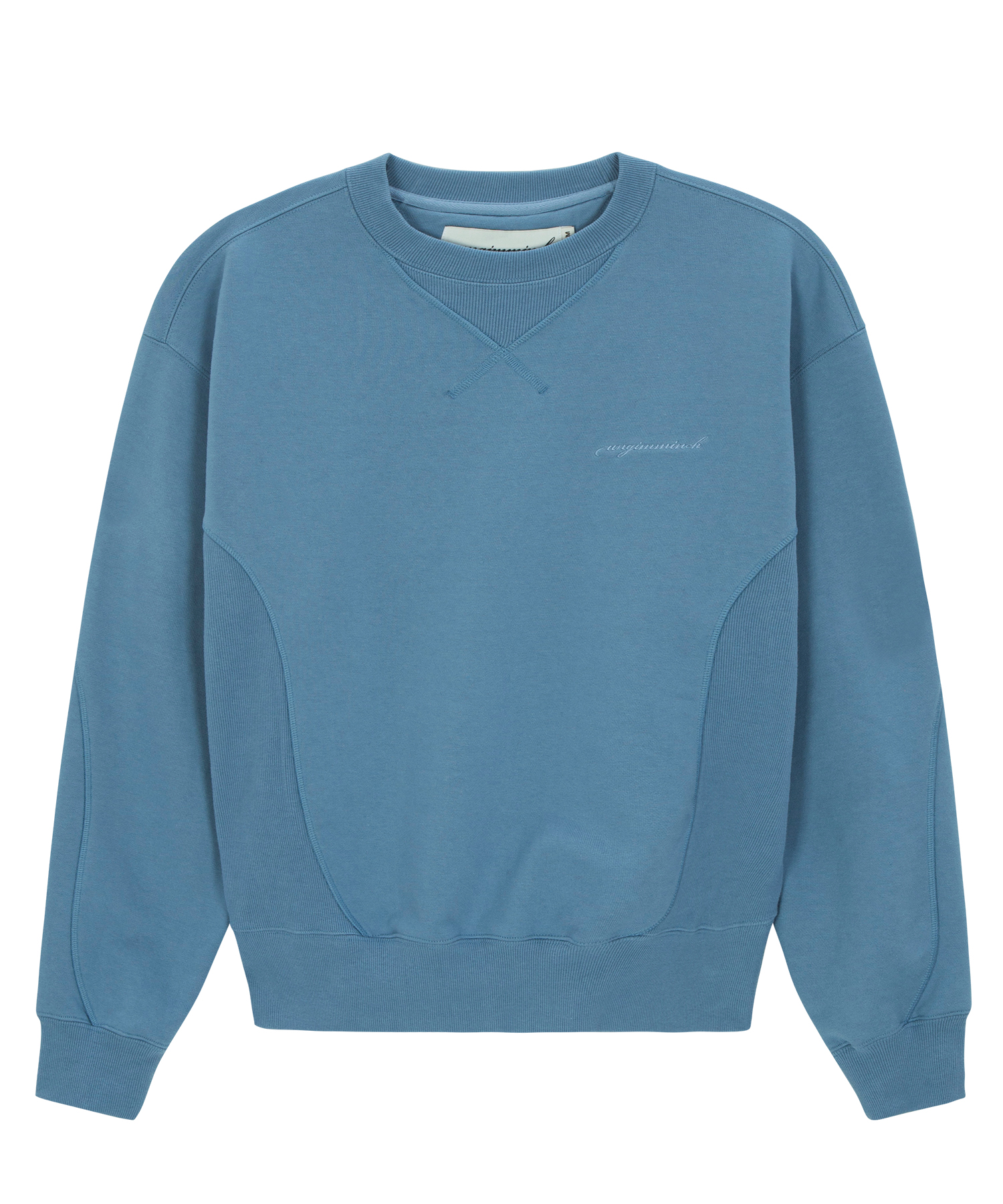 Curved Section Contras Sweatshirt -Sky Blue